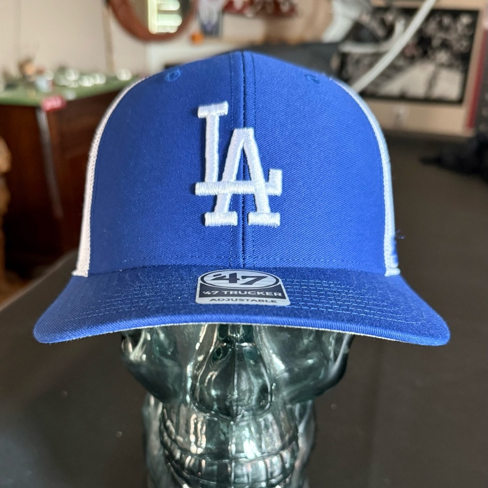 47 Brand Blue and White LA SnapBack Trucker Hat